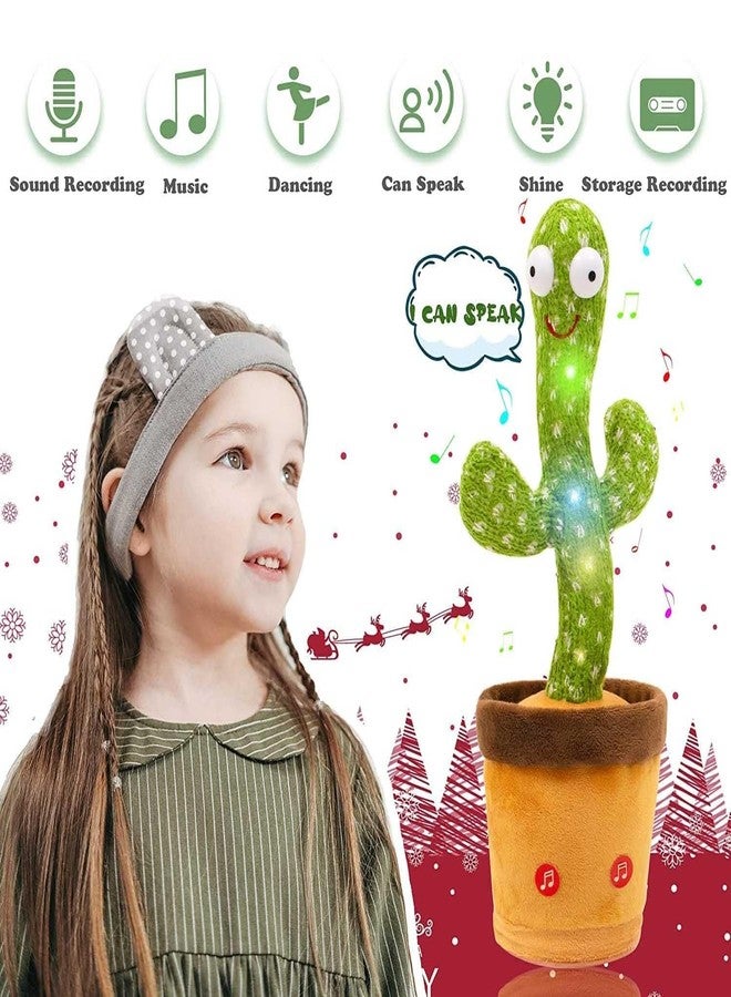 ABTER India Dancing Cactus Talking Plush Toy with Singing & Recording Function - Repeat What You Say - Pack of 1, Rechargeable Cable Included - Image 4